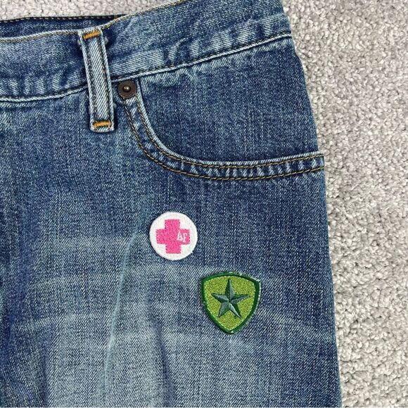 Vintage Abercrombie & Fitch Micro Mini Skirt Women’s 4 Blue Frayed Hem Y2K - Picture 2 of 9